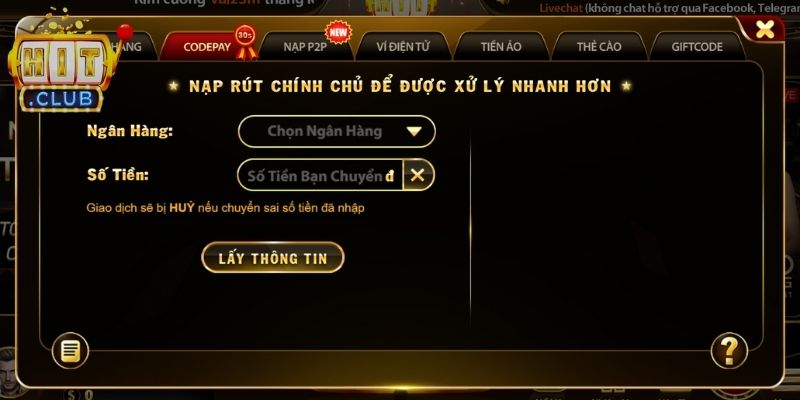 Thao tác giao dịch nhanh tại khu vực quản lý tài khoản
